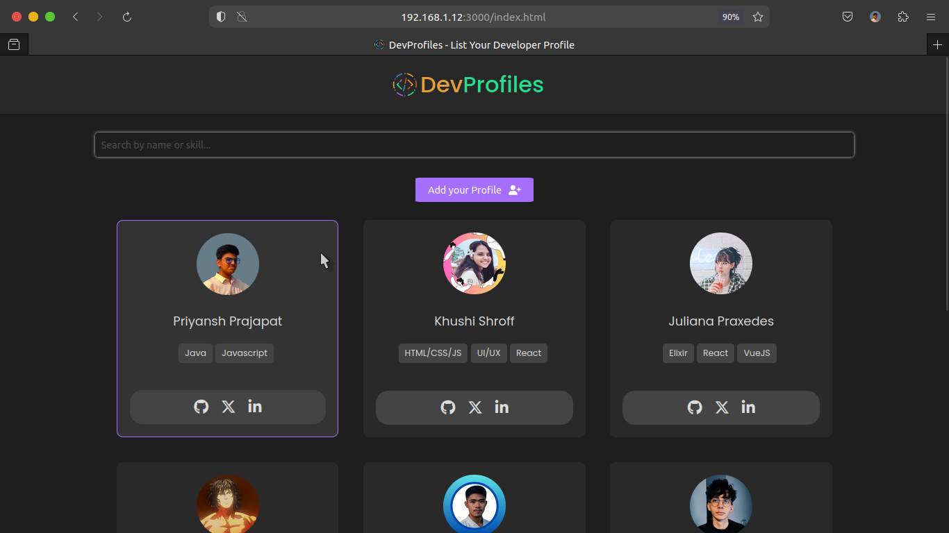 DevProfiles preview